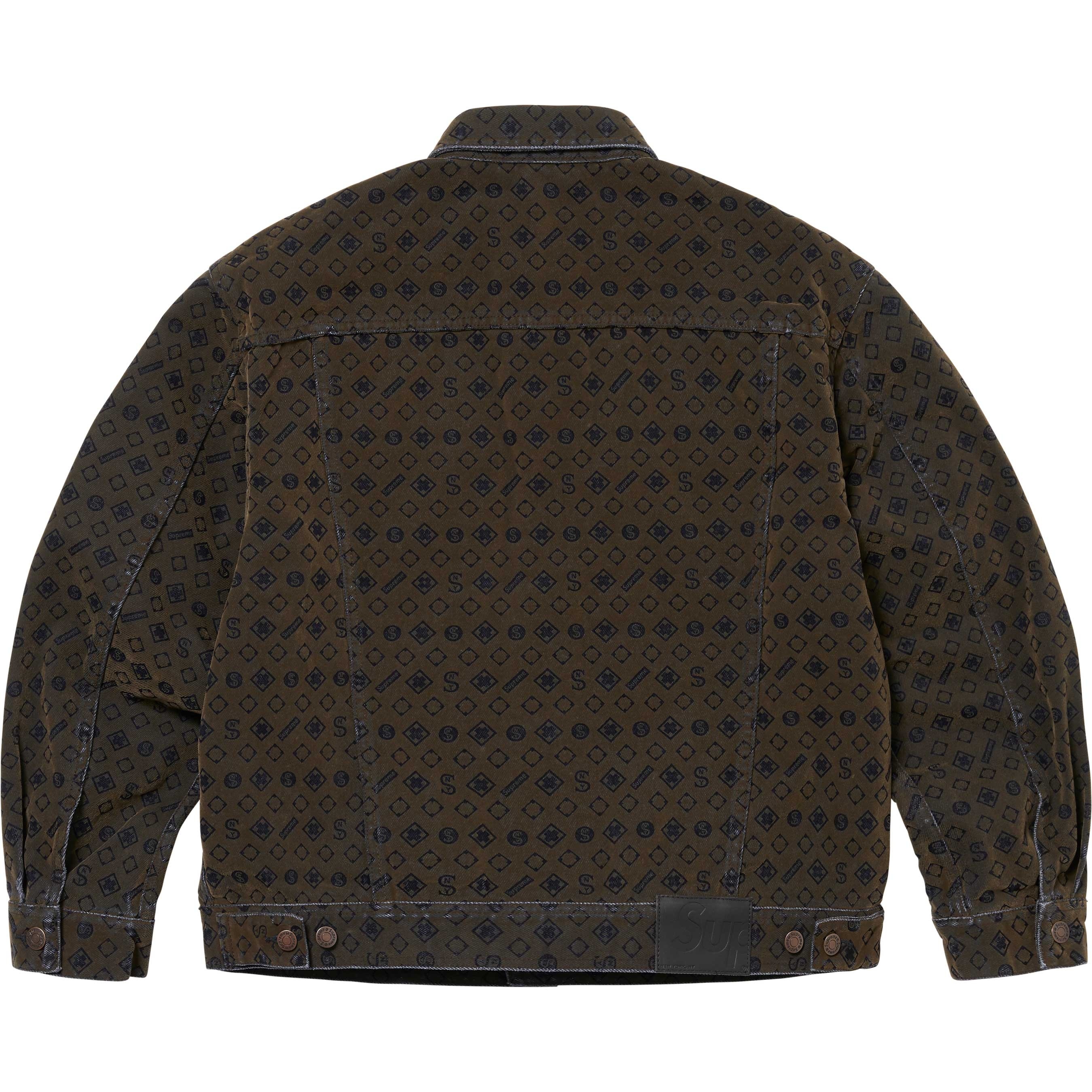 Flocked Denim Trucker Jacket view 7